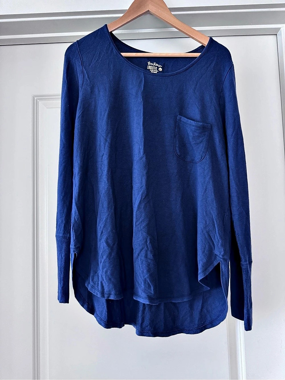 Lilly Pulitzer UPF 50+ Luxletic Westley Long Sleeve Active Tee Blue Large